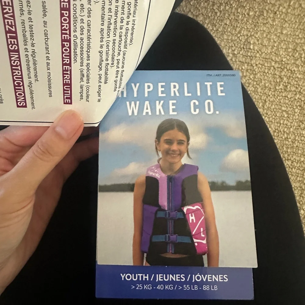 Hyperlyte Wake Co - Kids Swim Vest - Purple and Black